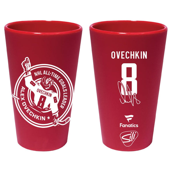 Washington Capitals 16 oz Silicone Pint Glass Alex Ovechkin