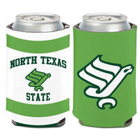 Wholesale-North Texas Mean Green / Vintage Collegiate VINTAGE Can Cooler 12 oz.