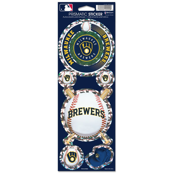 Milwaukee Brewers Prismatic Decal 4" x 11"