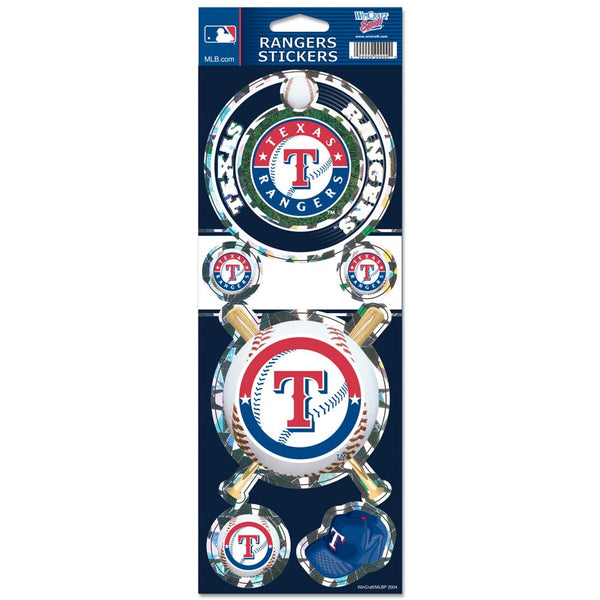 Texas Rangers Prismatic Decal 4" x 11"