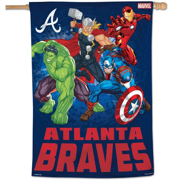 Atlanta Braves / Marvel (c) 2021 MARVEL Vertical Flag 28" x 40"