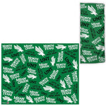 Wholesale-North Texas Mean Green Scatter Print Fan Wraps