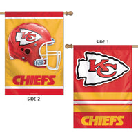 Kansas City Chiefs Vertical Flag 2 Sided 28" x 40"