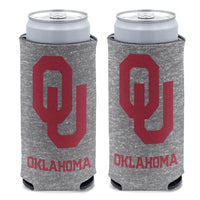 Wholesale-Oklahoma Sooners HEATHERED 12 oz Slim Can Cooler