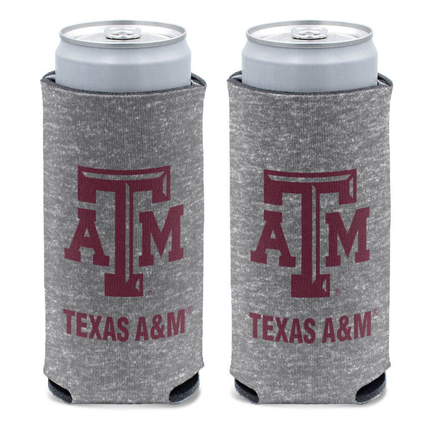 Texas A&M Aggies HEATHERED 12 oz Slim Can Cooler