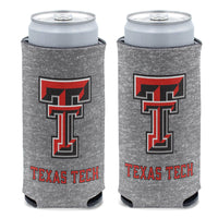 Texas Tech Red Raiders HEATHERED 12 oz Slim Can Cooler