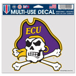 Wholesale-East Carolina Pirates Multi-Use Decal -Clear Bckrgd 5" x 6"