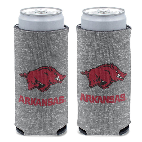 Arkansas Razorbacks Heathered 12 oz Slim Can Cooler
