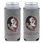 Wholesale-Florida State Seminoles Heathered 12 oz Slim Can Cooler