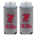 Wholesale-Ole Miss Rebels Heathered 12 oz Slim Can Cooler