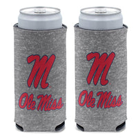 Wholesale-Ole Miss Rebels Heathered 12 oz Slim Can Cooler