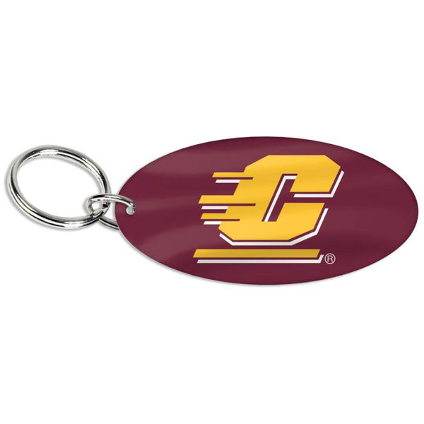 Wholesale-Central Michigan Chippewas Acrylic Key Ring Carded Oval