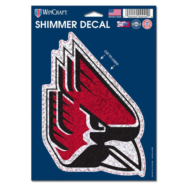 Wholesale-Ball State Cardinals Shimmer Decals 5" x 7"