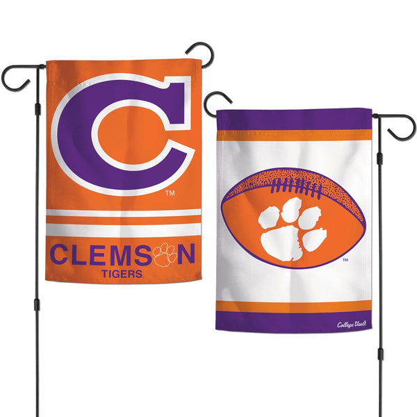 Clemson Tigers /College Vault Garden Flags 2 sided 12.5" x 18"