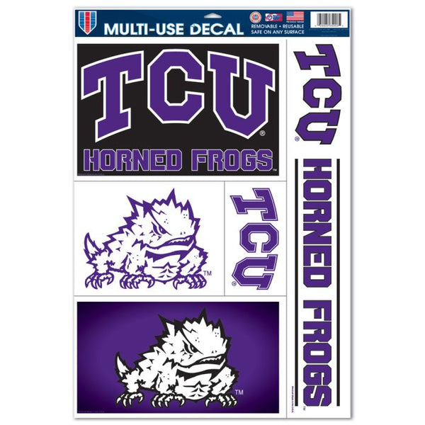 Wholesale-TCU Horned Frogs Multi Use Decal 11" x 17"