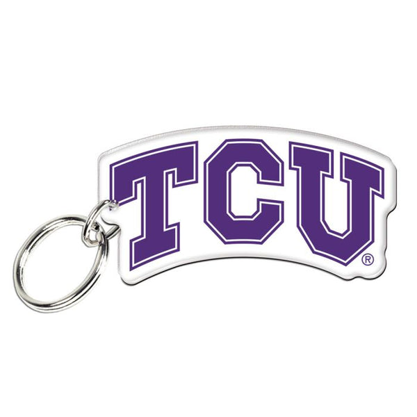 Wholesale-TCU Horned Frogs Premium Acrylic Key Ring