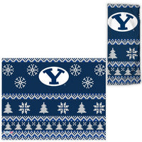 Wholesale-Brigham Young Cougars / Ugly Sweater Ugly Sweater Fan Wraps