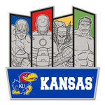 Kansas Jayhawks / Marvel (c) 2021 MARVEL Collector Pin Jewelry Card