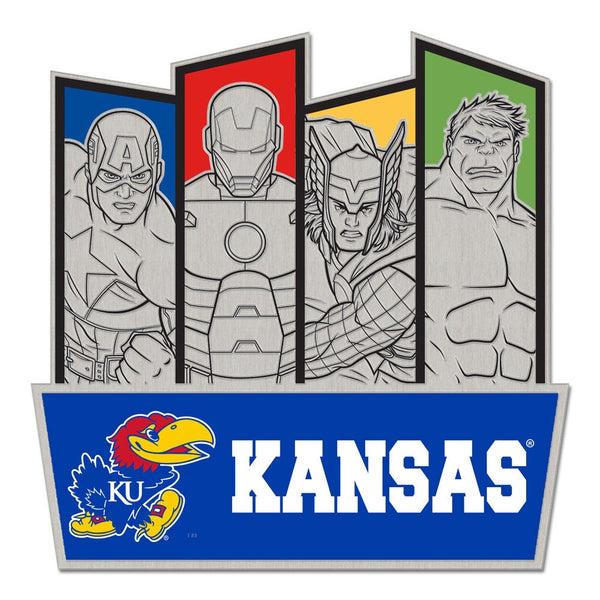Kansas Jayhawks / Marvel (c) 2021 MARVEL Collector Pin Jewelry Card