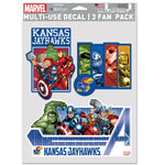 Kansas Jayhawks / Marvel (c) 2021 MARVEL Multi Use 3 Fan Pack