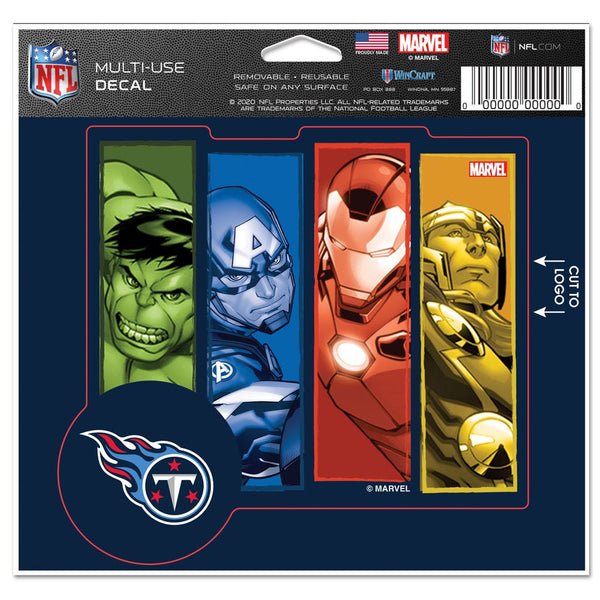 Tennessee Titans / Marvel (c) 2021 MARVEL Multi-Use Decal - cut to logo 5" x 6"