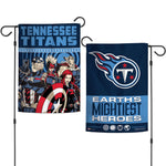 Tennessee Titans / Marvel (C) 2021 MARVEL Garden Flags 2 sided 12.5" x 18"
