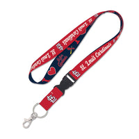 St. Louis Cardinals HEART Lanyard w/detachable buckle 1"