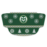 Wholesale-Colorado State Rams / Ugly Sweater Ugly Sweater Fan Mask Face Covers