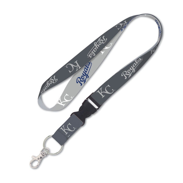 Kansas City Royals Grey Lanyard w/detachable buckle 1"