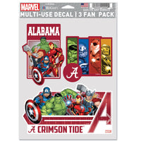 Alabama Crimson Tide / Marvel (c) 2021 MARVEL Multi Use 3 Fan Pack