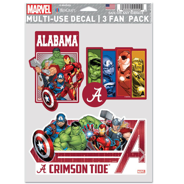 Alabama Crimson Tide / Marvel (c) 2021 MARVEL Multi Use 3 Fan Pack