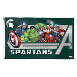 Wholesale-Michigan State Spartans / Marvel (c) 2021 MARVEL Flag - Deluxe 3' X 5'