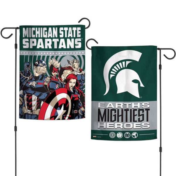 Wholesale-Michigan State Spartans / Marvel (c) 2021 MARVEL Garden Flags 2 sided 12.5" x 18"