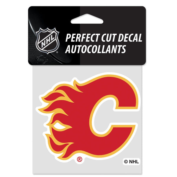 Calgary Flames Perfect Cut Color Decal 4" x 4"