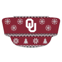 Wholesale-Oklahoma Sooners / Littlest Fan MLB Ugly Sweater Fan Mask Face Covers