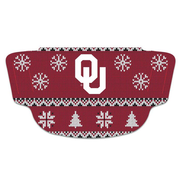 Wholesale-Oklahoma Sooners / Littlest Fan MLB Ugly Sweater Fan Mask Face Covers