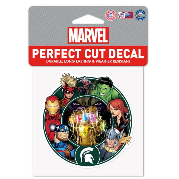 Wholesale-Michigan State Spartans / Marvel (c) 2021 MARVEL Perfect Cut Color Decal 4" x 4"