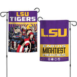 LSU Tigers / Marvel (c) 2021 MARVEL Garden Flags 2 sided 12.5" x 18"