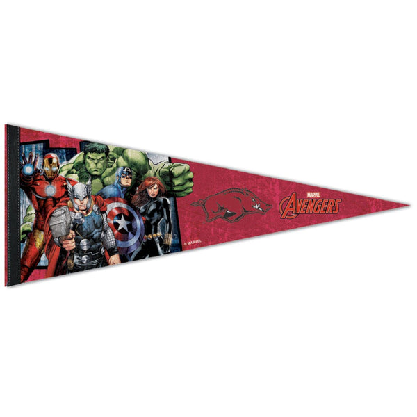Arkansas Razorbacks / Marvel (c) 2021 MARVEL Premium Pennant 12" x 30"