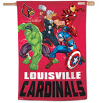 Wholesale-Louisville Cardinals / Marvel (c) 2021 MARVEL Vertical Flag 28" x 40"