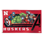 Wholesale-Nebraska Cornhuskers / Marvel (c) 2021 MARVEL Flag - Deluxe 3' X 5'