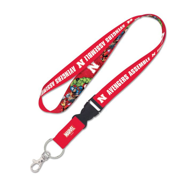 Wholesale-Nebraska Cornhuskers / Marvel (c) 2021 MARVEL Lanyard w/detachable buckle 1"