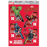 Wholesale-Nebraska Cornhuskers / Marvel (c) 2021 MARVEL Multi-Use Decal 11" x 17"