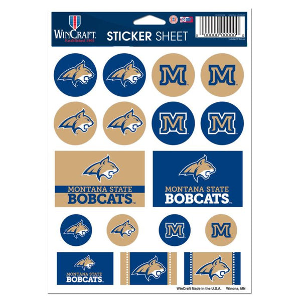 Wholesale-Montana State Bobcats Vinyl Sticker Sheet 5" x 7"