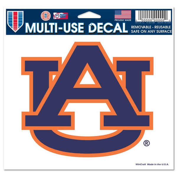 Auburn Tigers Multi-Use Decal -Clear Bckrgd 5" x 6"