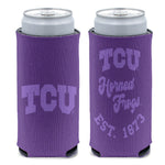 TCU Horned Frogs 12 oz Slim Can Cooler