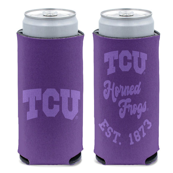 TCU Horned Frogs 12 oz Slim Can Cooler