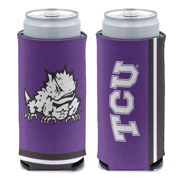 Wholesale-TCU Horned Frogs 12 oz Slim Can Cooler