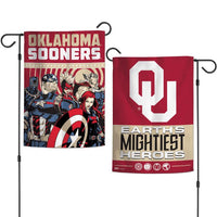 Wholesale-Oklahoma Sooners / Marvel (c) 2021 MARVEL Garden Flags 2 sided 12.5" x 18"