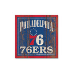 Philadelphia 76ers Wooden Magnet 3" X 3"